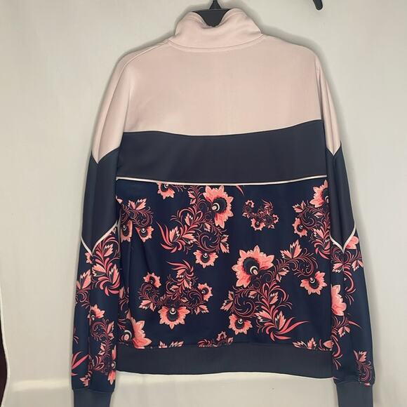 Nike floral blue and pink quarter zip pull over sweatshirt - Picture 5 of 7